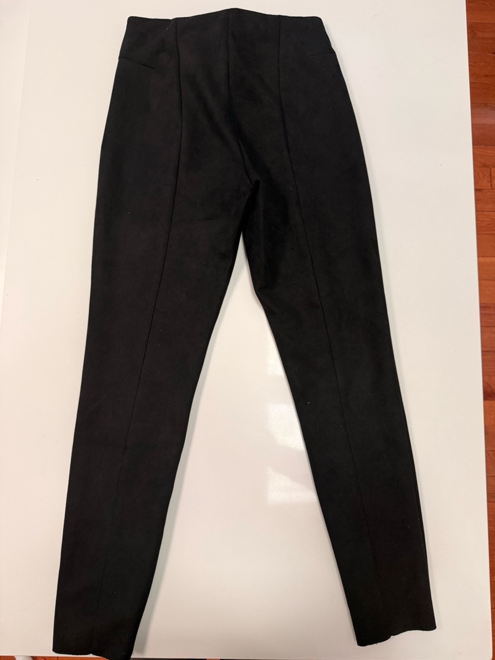 Zara Black High-Rise Skinny Sueded Ponte Pants, zippered ankle - Picture 7 of 14